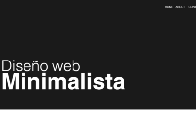 Mandamientos del diseño web minimalista